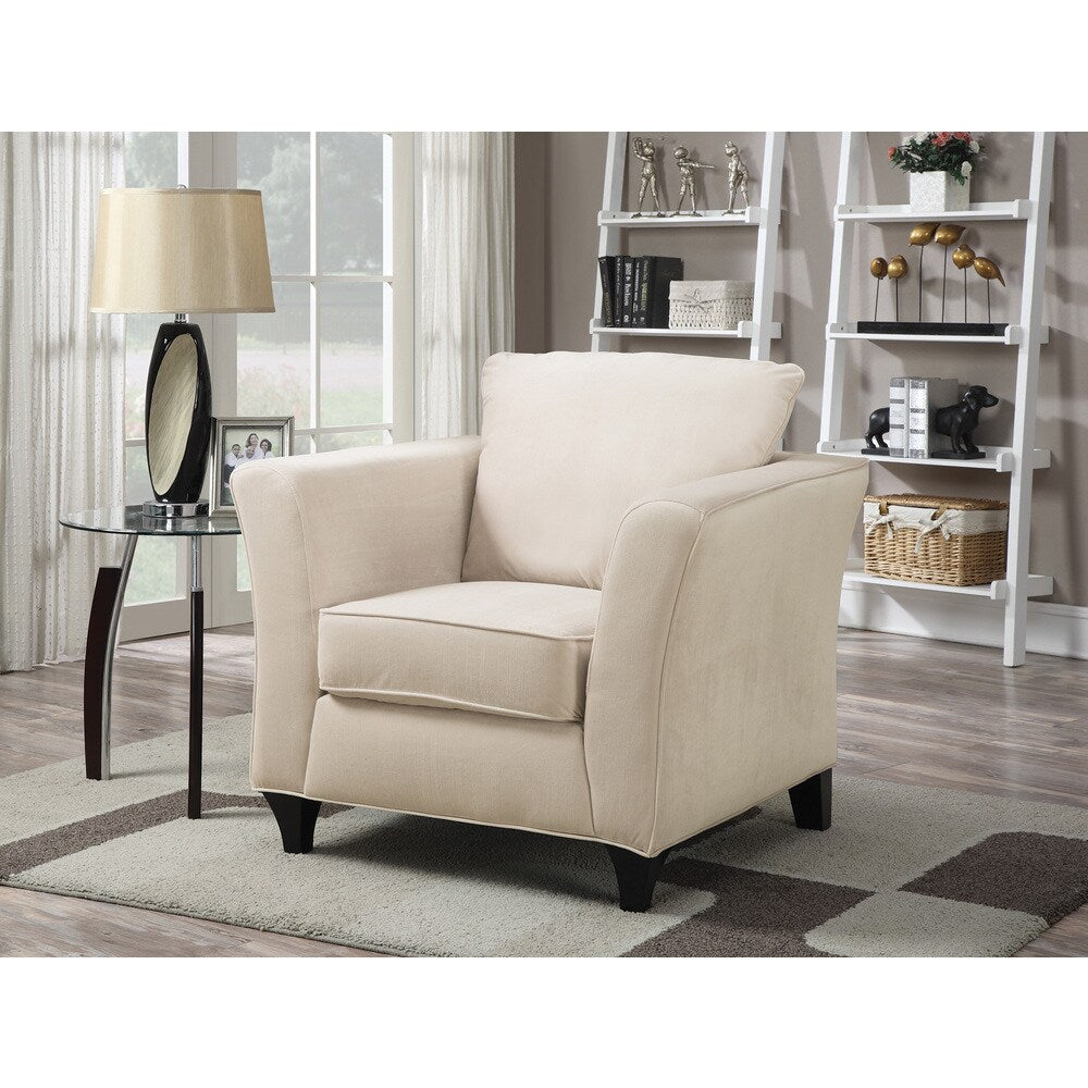 Coaster Company Cream Velvet Arm Chair