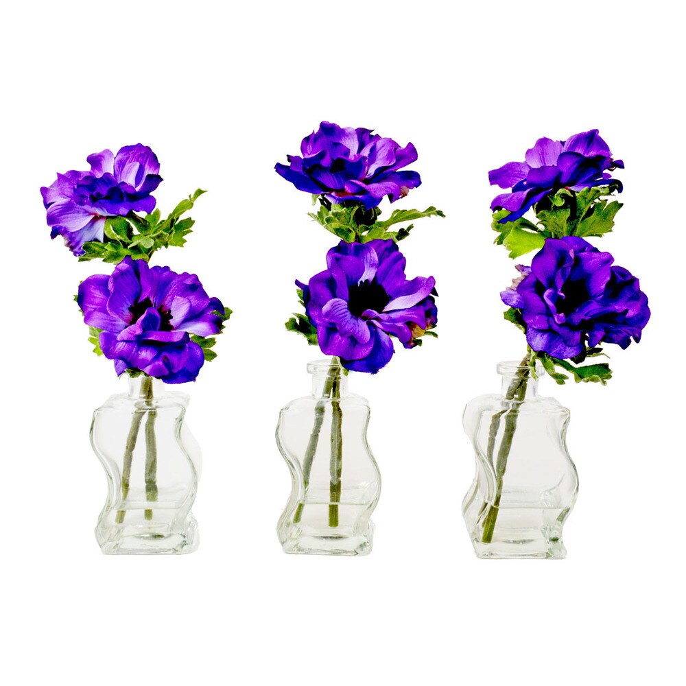 Creative Displays Faux Purple Silk Floral Bouquets (Set of 3)