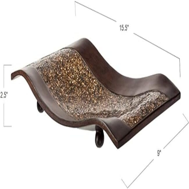 Creative Scents Schonwerk Decorative Walnut Color Centerpiece Dish
