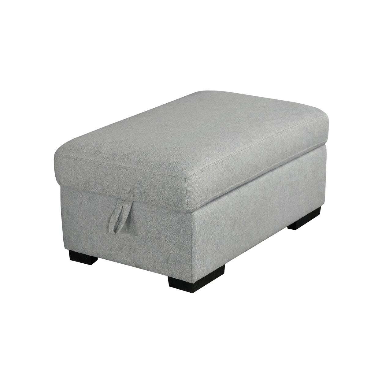 Creed Light Grey Sectional Sofa Bed with Storage Ottoman