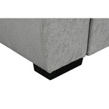 Creed Light Grey Sectional Sofa Bed with Storage Ottoman