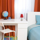 Creekwood 10.5" Traditional Petite Metal Stick Bedside Table Desk Lamp - Sand Nickel/Red - 6x6x9.5