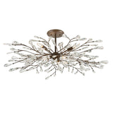 Elk Home Crislett Sunglow Bronze With Crystal 6 Light Semi Flush Mount