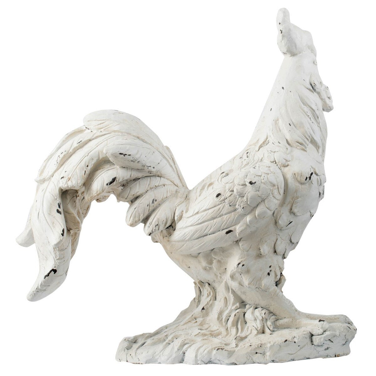 A&B Home Crisp White 22-inch Rooster Figurine