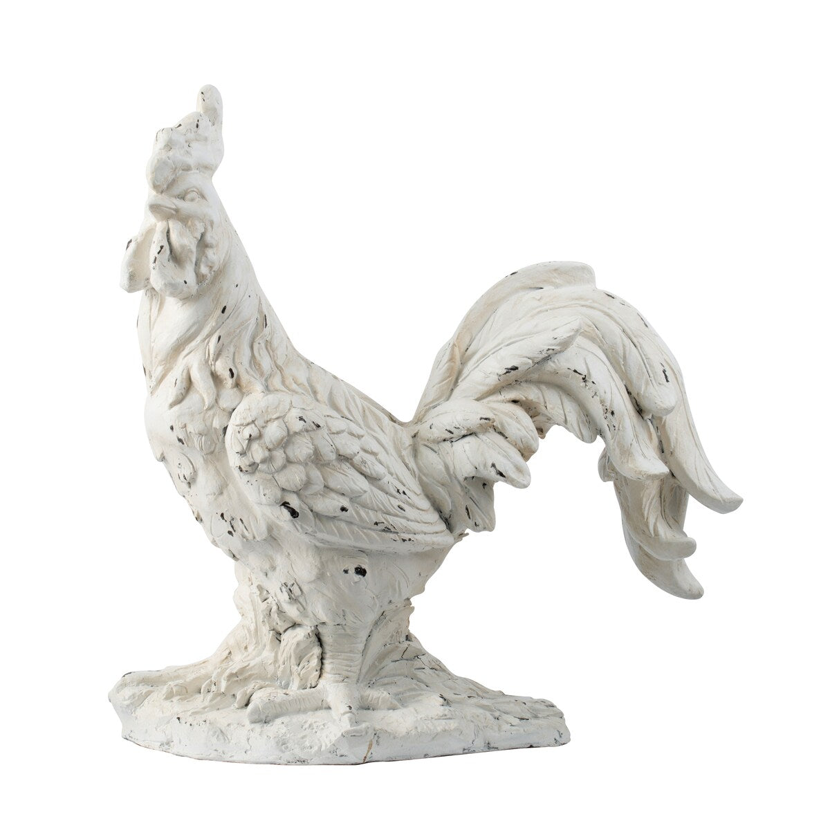 A&B Home Crisp White 22-inch Rooster Figurine