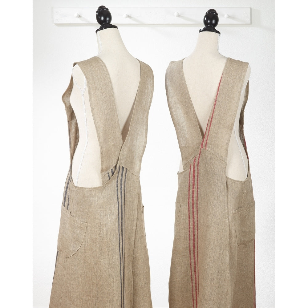 Criss Cross No-Tie Striped Apron