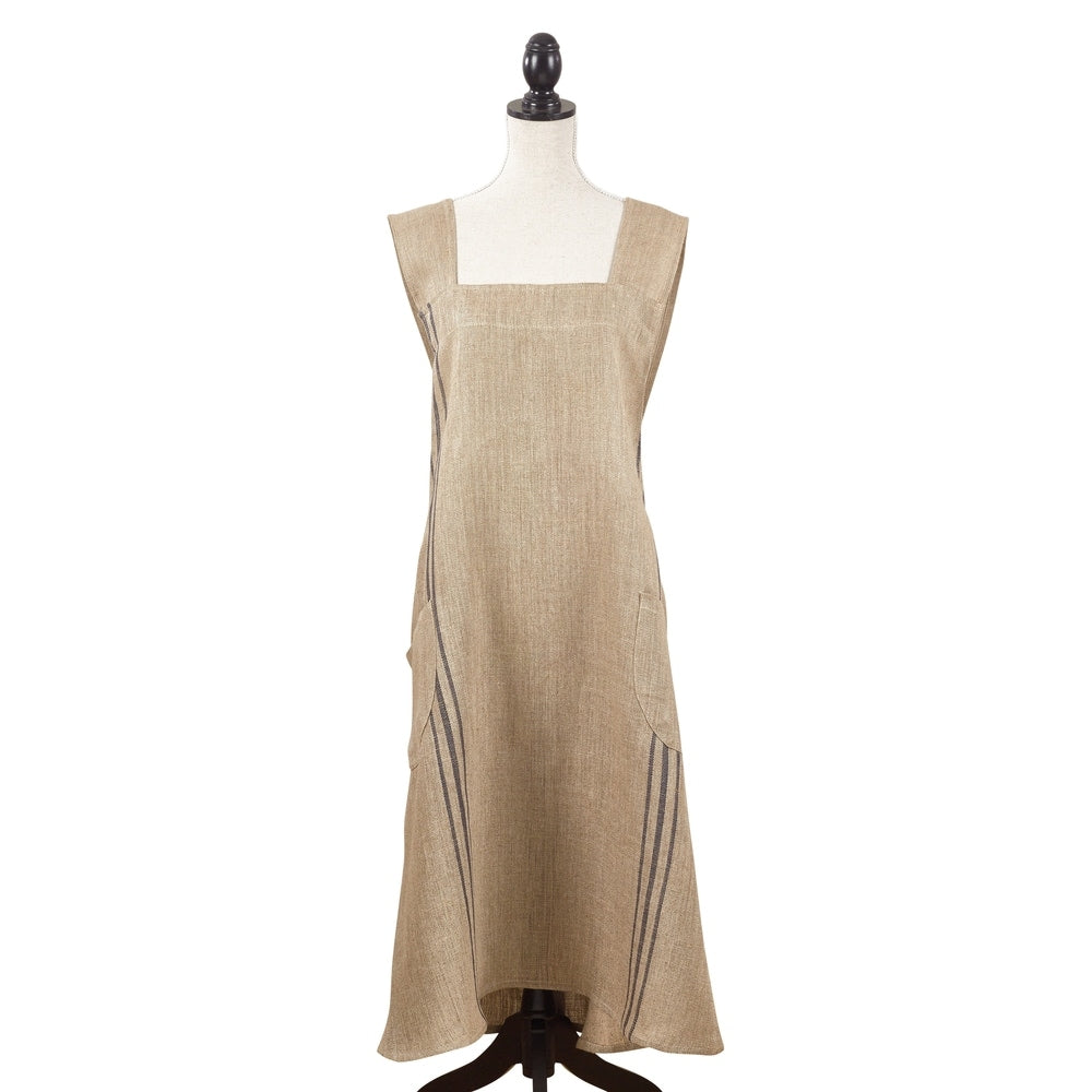 Criss Cross No-Tie Striped Apron