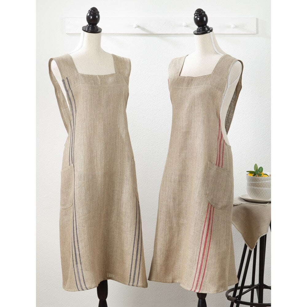 Criss Cross No-Tie Striped Apron