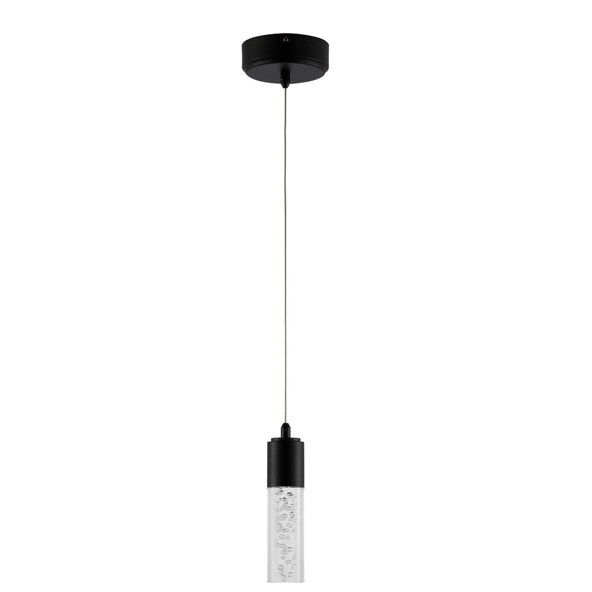Cristal 1-Light Bubble Acrylic/Iron Modern Minimalist Integrated LED Pendant, by JONATHAN Y - 1 Light
