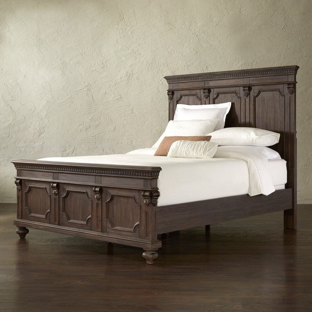 Cristoph Warm Brown Pedestal Style Bed