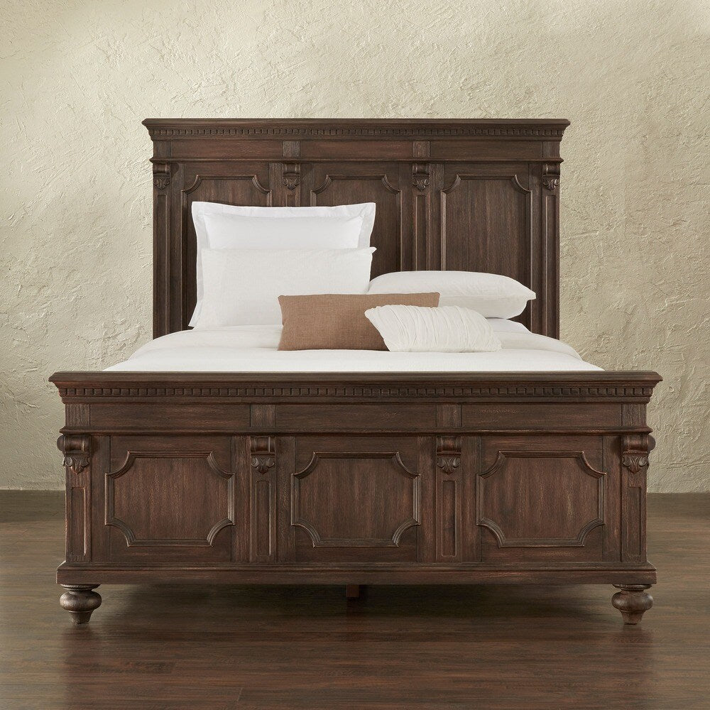 Cristoph Warm Brown Pedestal Style Bed