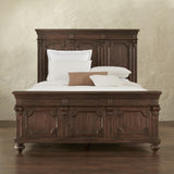 Cristoph Warm Brown Pedestal Style Bed