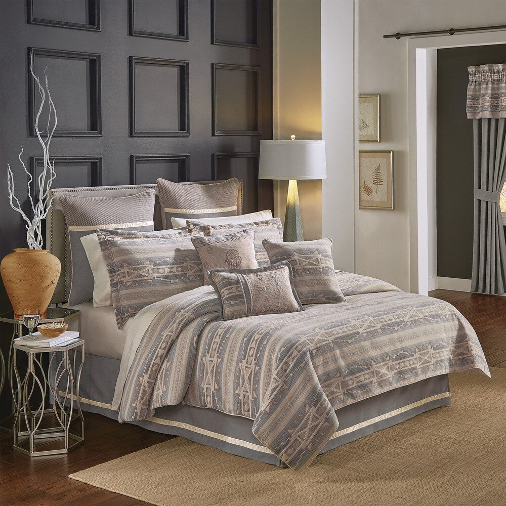 Croscill Ansonia Chenille Jacquard Wopven Southwest 4 Piece Comforter Set