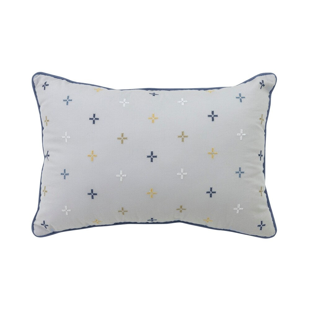 Porch & Den Braga Multicolored Embroidered Boudoir Pillow