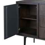 Cross Dark Gray Solid Oak King or Queen 3pc or 4pc Bedroom Set