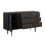Cross Dark Gray Solid Oak King or Queen 3pc or 4pc Bedroom Set