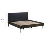 Cross Dark Gray Solid Oak King or Queen 3pc or 4pc Bedroom Set