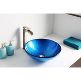 Crow Series Vessel Sink in Lustrous Blue