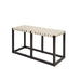 Crowley Metal and Faux Leather Accent Bench