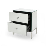 Crowley Modern Mirrored Two Drawer Cabinet by Christopher Knight Home