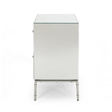 Crowley Modern Mirrored Two Drawer Cabinet by Christopher Knight Home