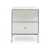 Crowley Modern Mirrored Two Drawer Cabinet by Christopher Knight Home