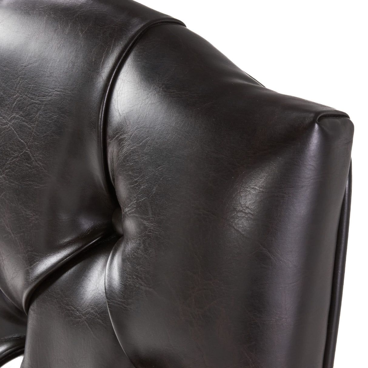 Crown Top Brown Bonded Leather Dining Chair (Set of 2) by Christopher Knight Home