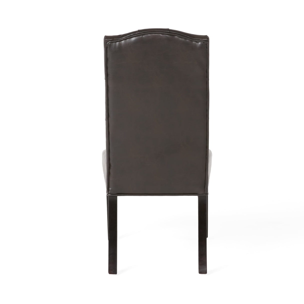 Crown Top Brown Bonded Leather Dining Chair (Set of 2) by Christopher Knight Home