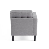 Crowningshield Upholstered Chaise Lounge with Arm by Christopher Knight Home
