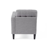 Crowningshield Upholstered Chaise Lounge with Arm by Christopher Knight Home