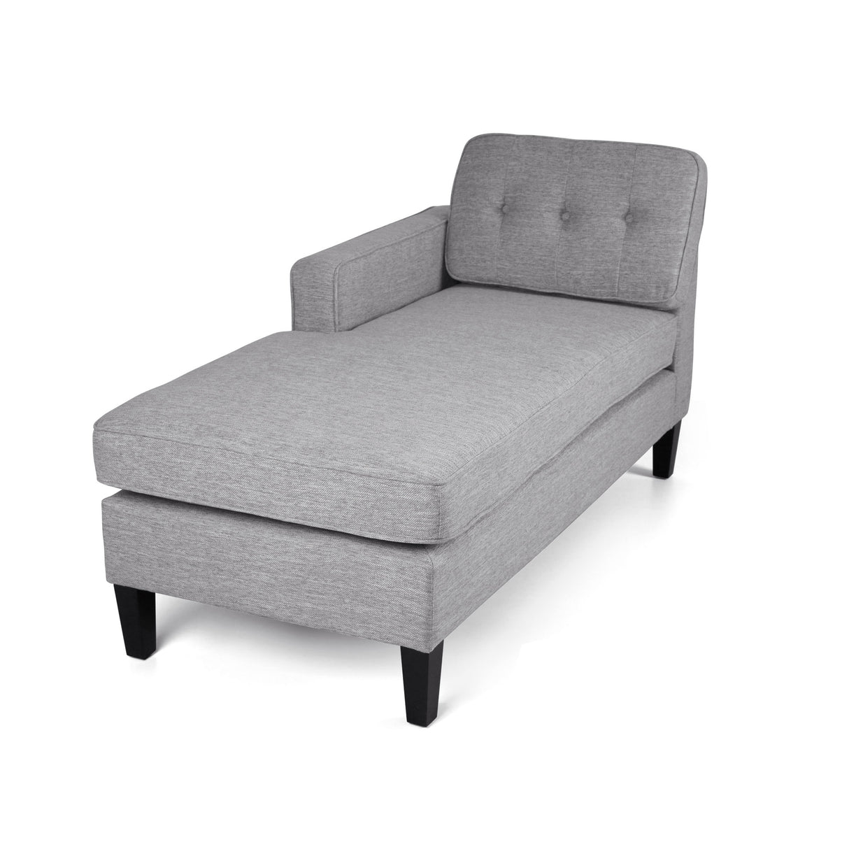Crowningshield Upholstered Chaise Lounge with Arm by Christopher Knight Home