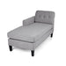 Crowningshield Upholstered Chaise Lounge with Arm by Christopher Knight Home