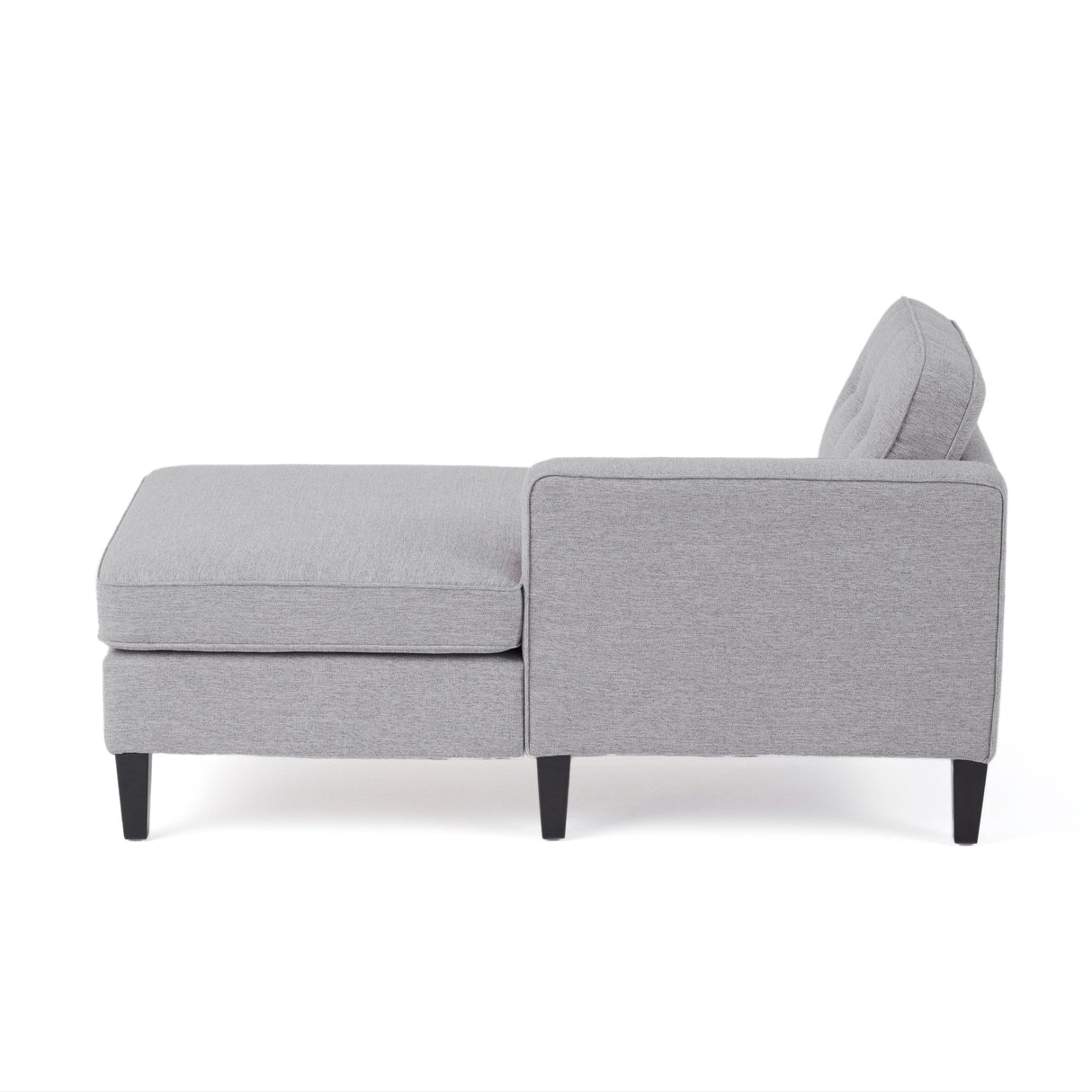 Crowningshield Upholstered Chaise Lounge with Arm by Christopher Knight Home