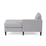 Crowningshield Upholstered Chaise Lounge with Arm by Christopher Knight Home