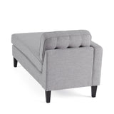 Crowningshield Upholstered Chaise Lounge with Arm by Christopher Knight Home