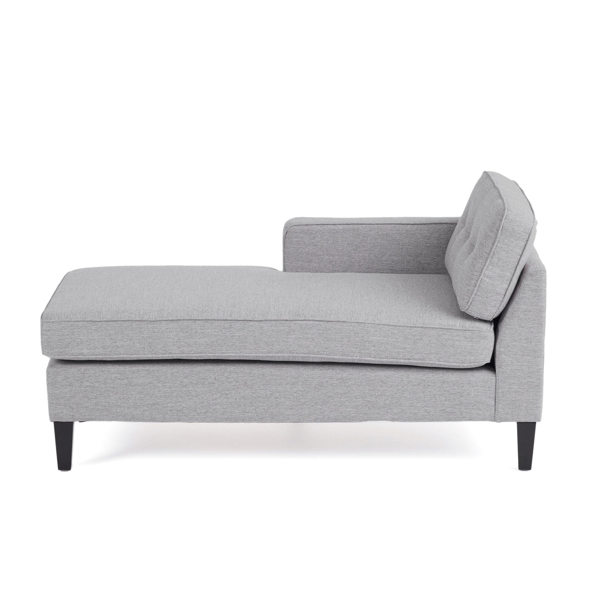 Crowningshield Upholstered Chaise Lounge with Arm by Christopher Knight Home