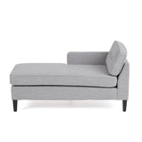 Crowningshield Upholstered Chaise Lounge with Arm by Christopher Knight Home
