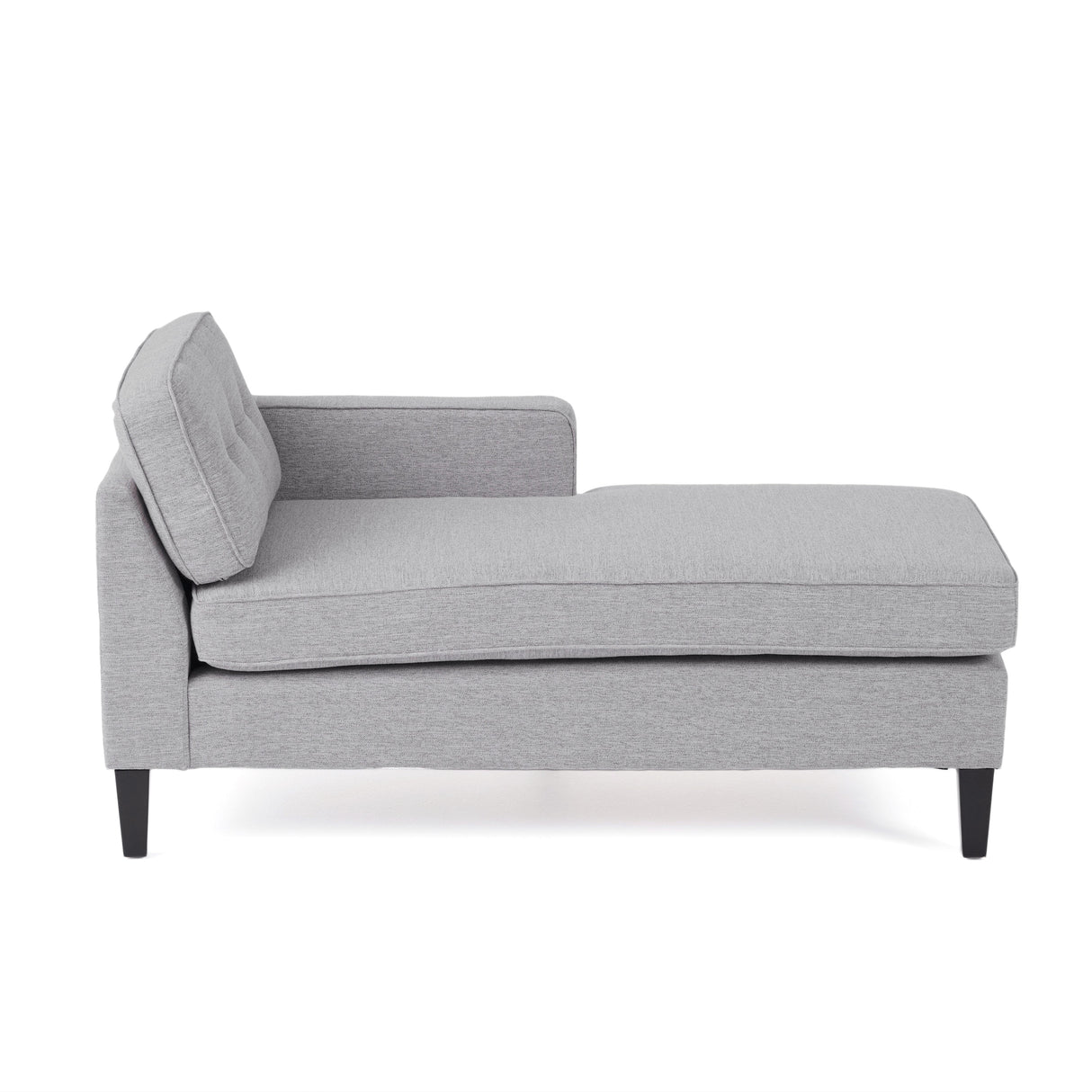 Crowningshield Upholstered Chaise Lounge with Arm by Christopher Knight Home