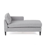 Crowningshield Upholstered Chaise Lounge with Arm by Christopher Knight Home