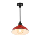 Croydon 12.25" 1-Light Farmhouse Industrial Indoor/Outdoor Iron LED Pendant, by JONATHAN Y - 12.25