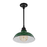 Croydon 12.25" 1-Light Farmhouse Industrial Indoor/Outdoor Iron LED Pendant, by JONATHAN Y - 12.25