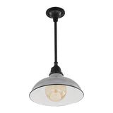 Croydon 12.25" 1-Light Farmhouse Industrial Indoor/Outdoor Iron LED Pendant, by JONATHAN Y - 12.25