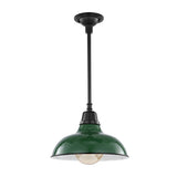 Croydon 12.25" 1-Light Farmhouse Industrial Indoor/Outdoor Iron LED Pendant, by JONATHAN Y - 12.25