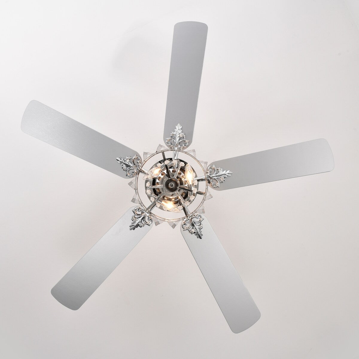 Crystal Ceiling Fan Reversible Blades 3 Wind Speeds Remote Control
