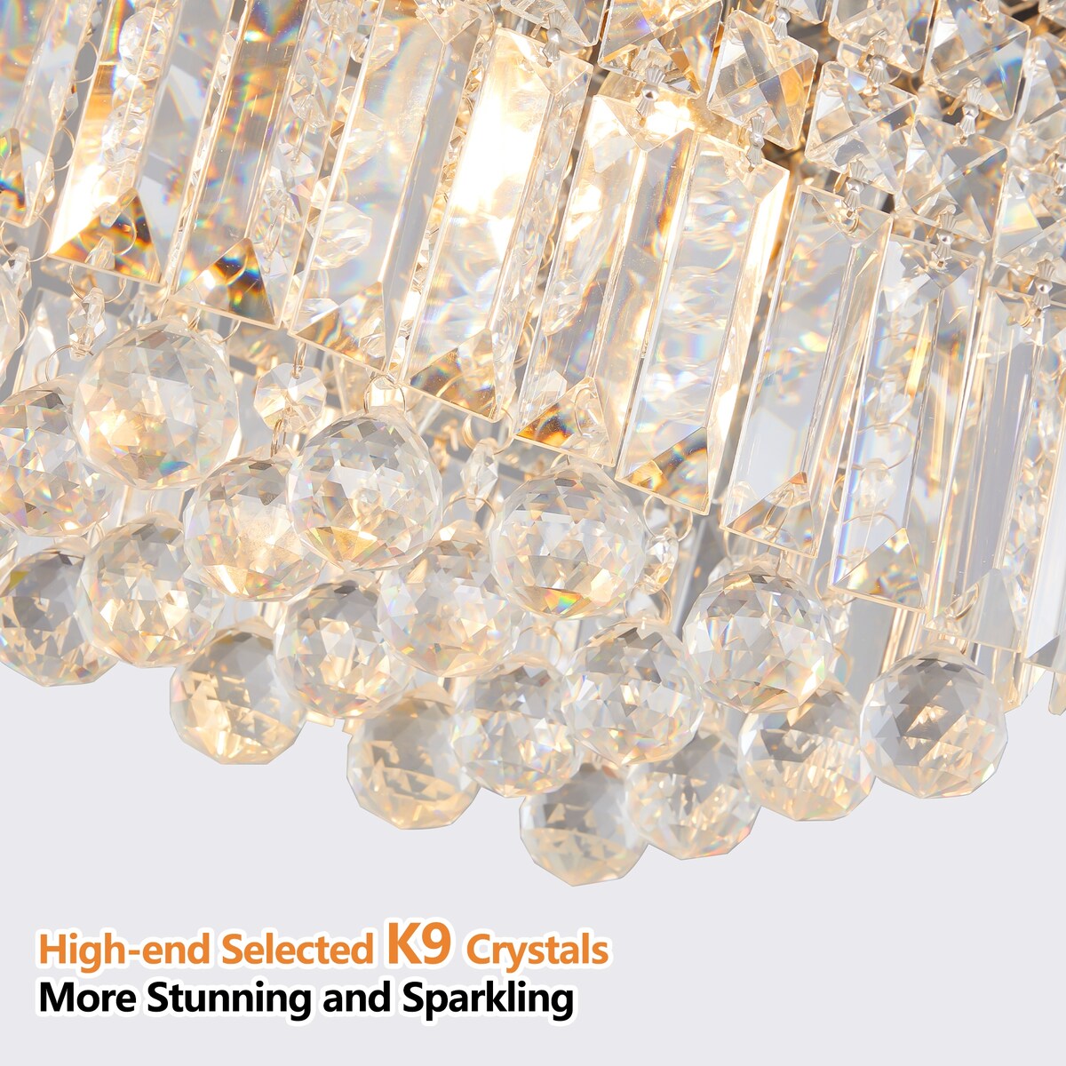 Crystal Chandelier 8-Light Rectangle Raindrop Chandelier Rectangular Pendant Light L39.4"x W9.8"xH8.7"(Bulb Not Included)