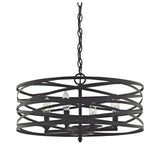 Crystal Home Four Light Chandelier Vorticy Oil Rubbed Bronze - Exact Size