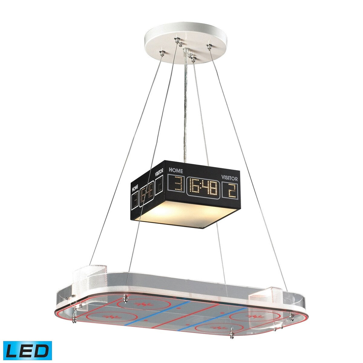 Crystal Home LED LED Island Pendant Novelty Silver, Multicolor, Multic - Exact Size