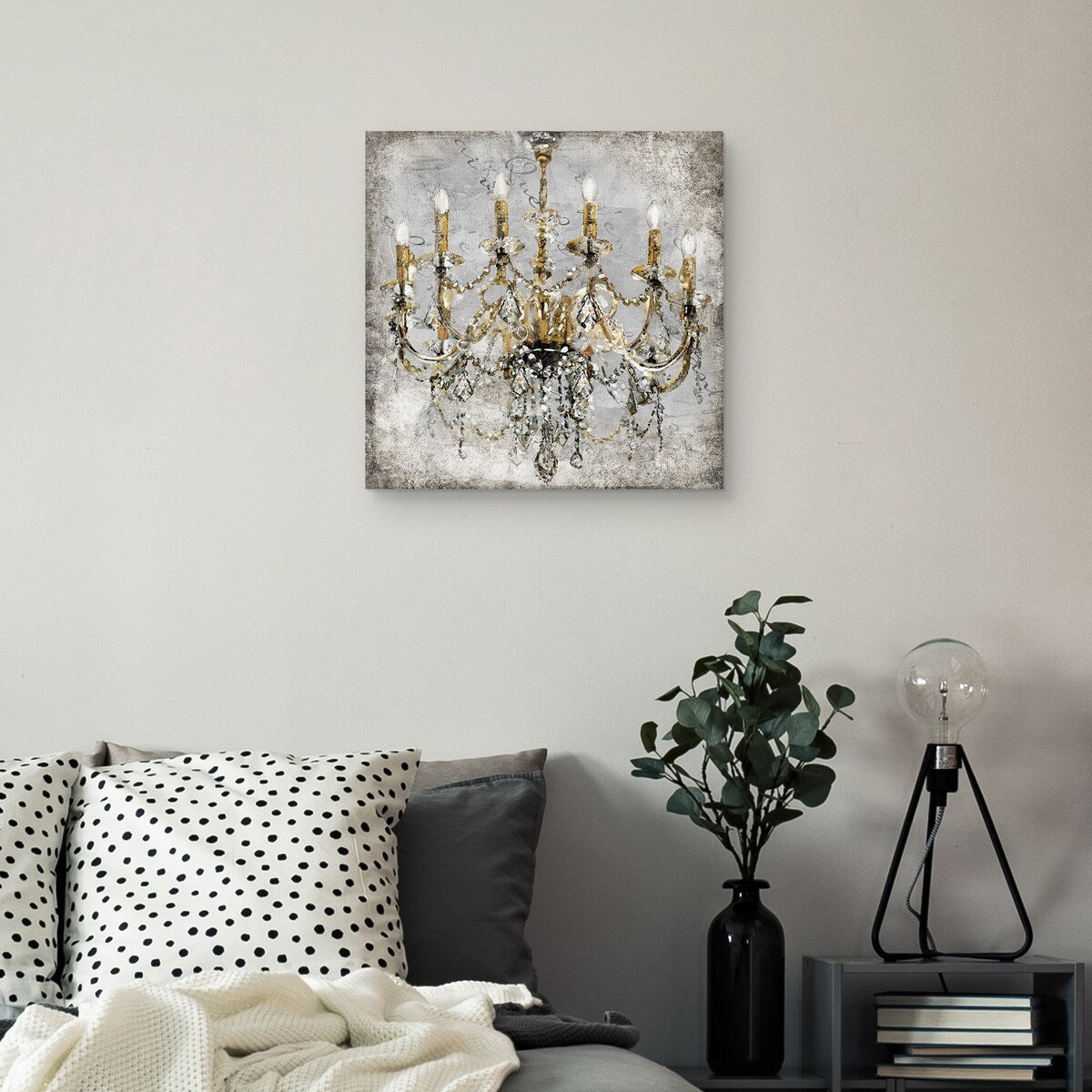Crystal Luxe I Gold by Studio Arts Canvas Art Print