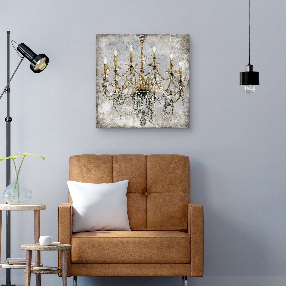 Crystal Luxe I Gold by Studio Arts Canvas Art Print