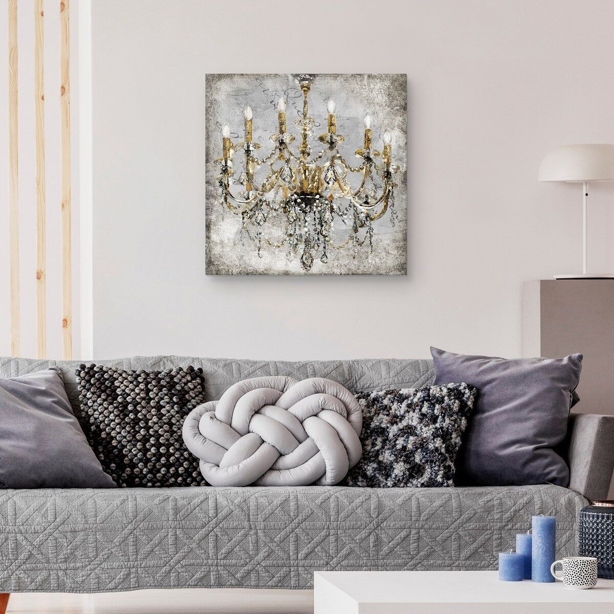 Crystal Luxe I Gold by Studio Arts Canvas Art Print